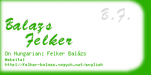 balazs felker business card