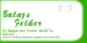 balazs felker business card